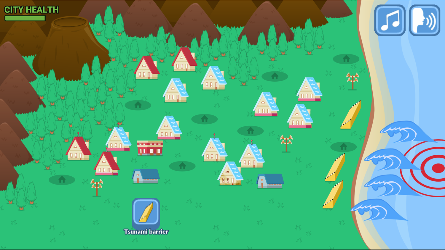Hazardville Game Tsunami Barriers Screenshot.