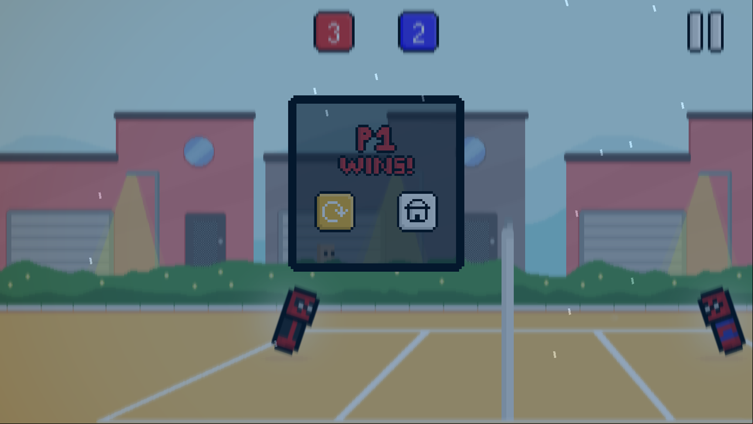 Head Volley Game Win Screenshot.