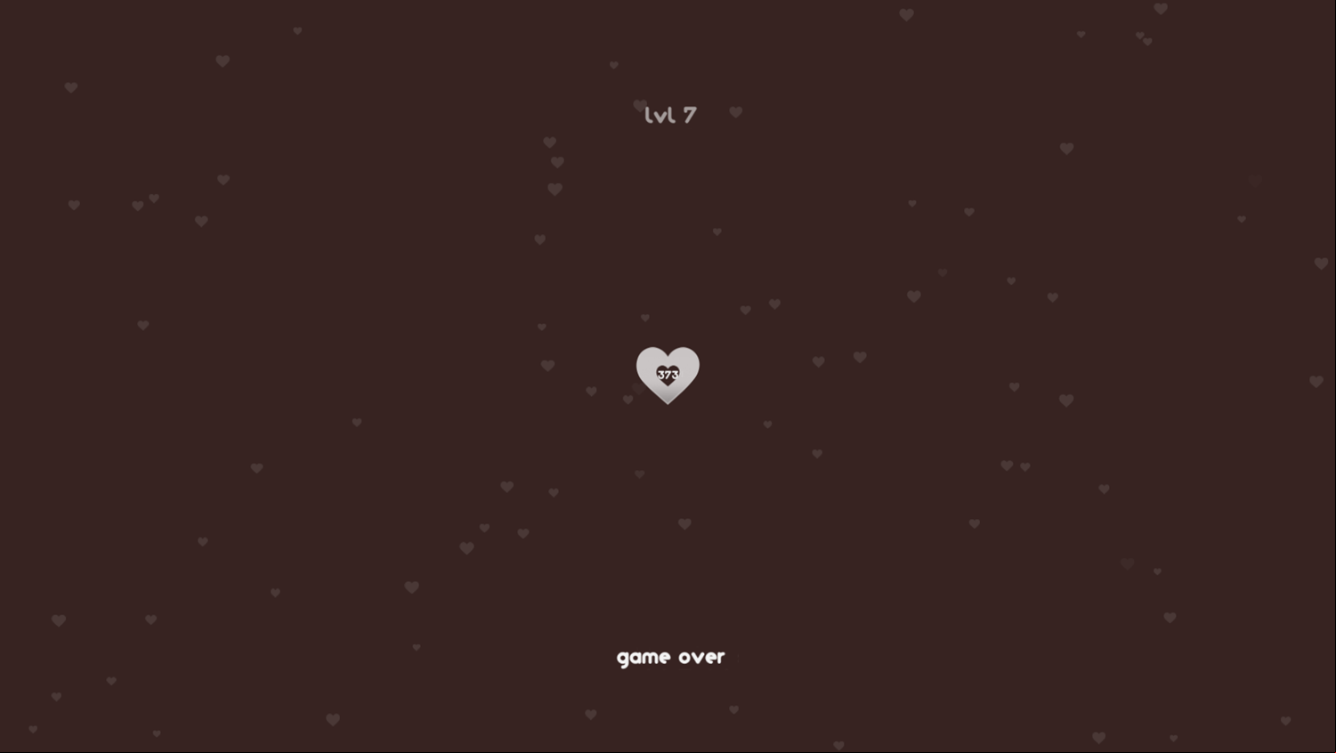 Heartbeat Game Over Screenshot.