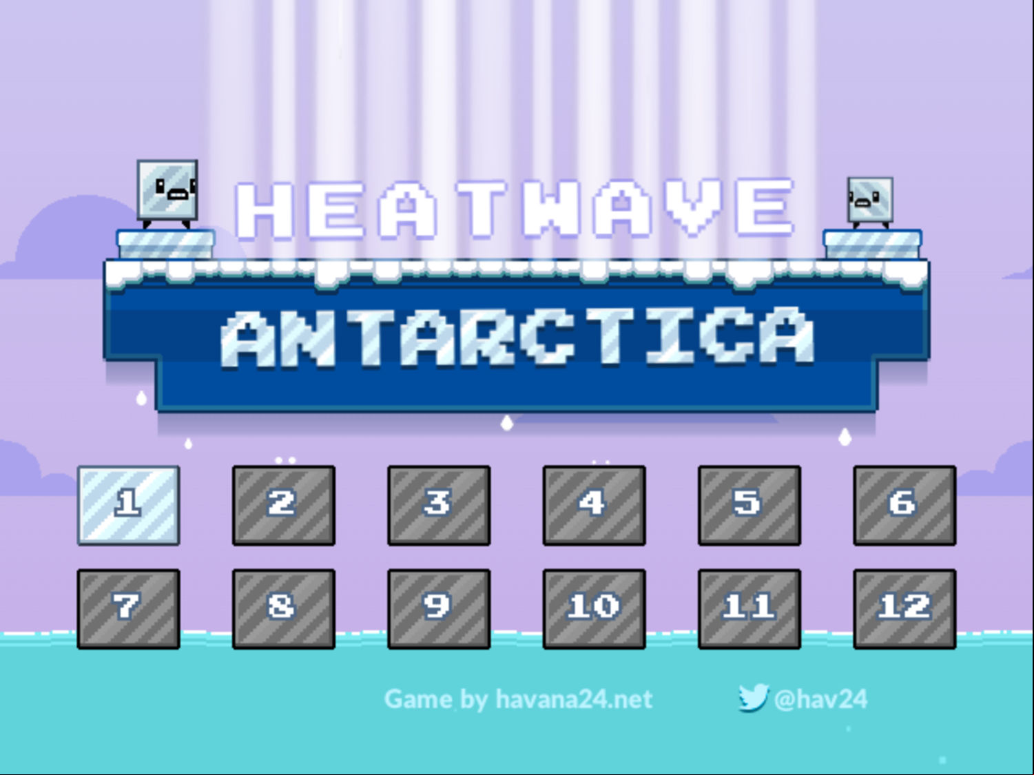 Heatwave Antarctica Game Welcome Screen Screenshot.
