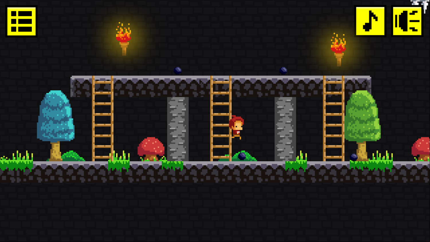 Hero Adventure Game Avoid Bombs Screenshot.
