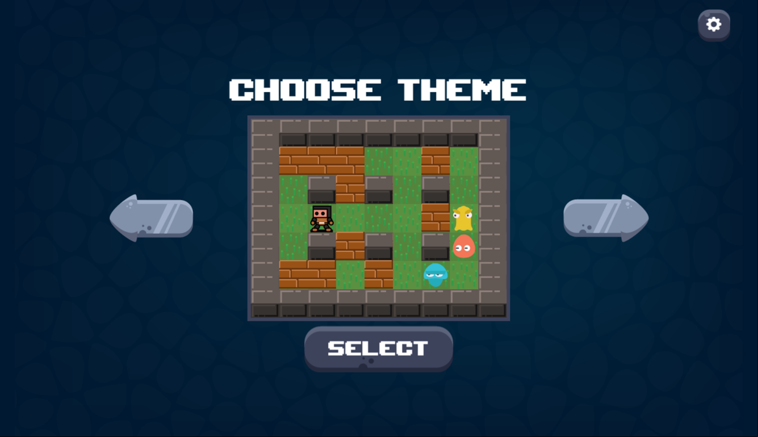 Hero Blaster Game Choose Theme Screenshot.