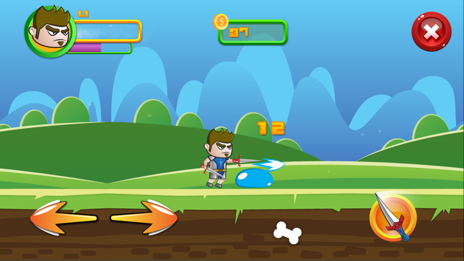 Hero Story Game Play Screenshot.