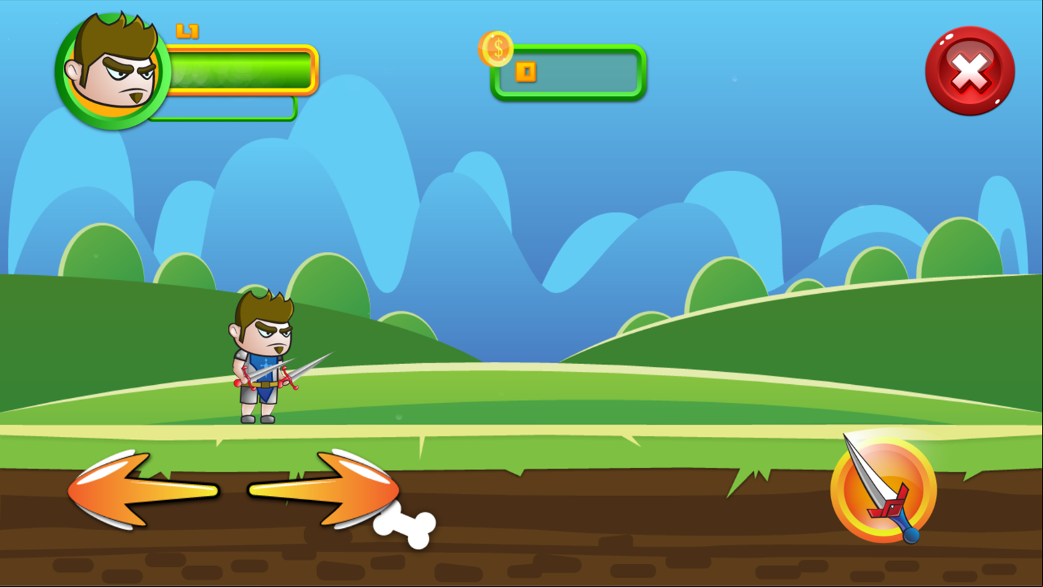Hero Story Game Start Screenshot.