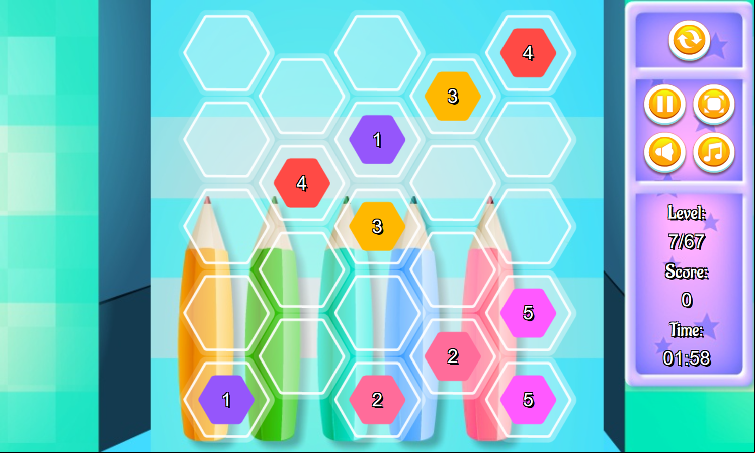 Hex Stream Game Level Progress Screenshot.