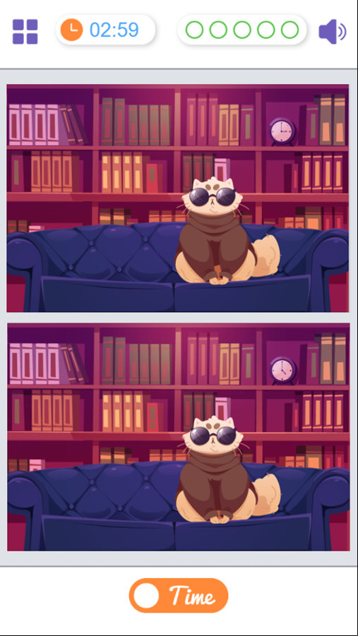 Hidden Differences Game Level Start Screenshot.