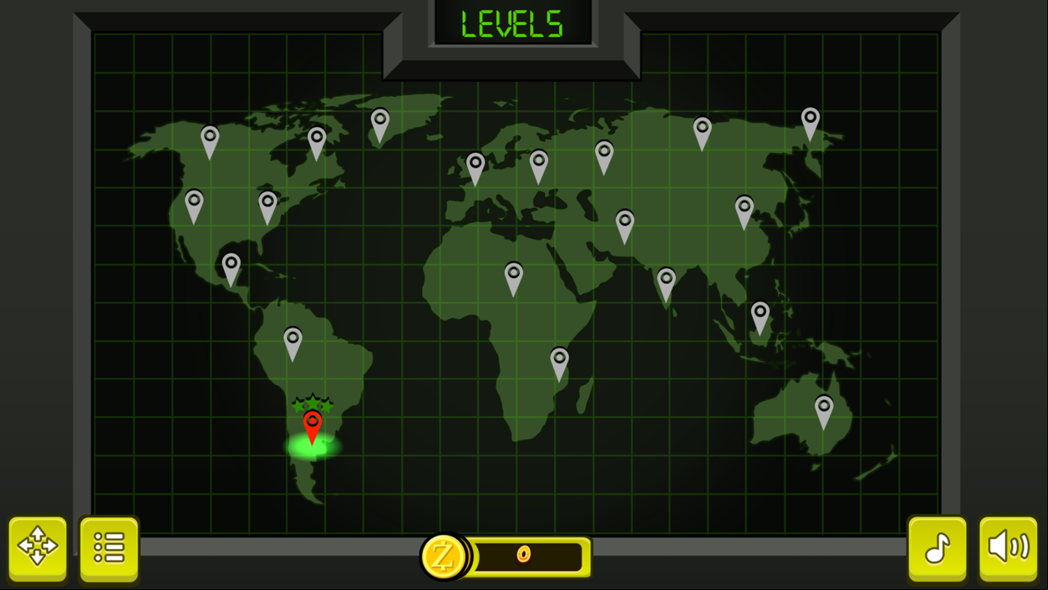 Hit Em Up Game Level Select Screenshot.
