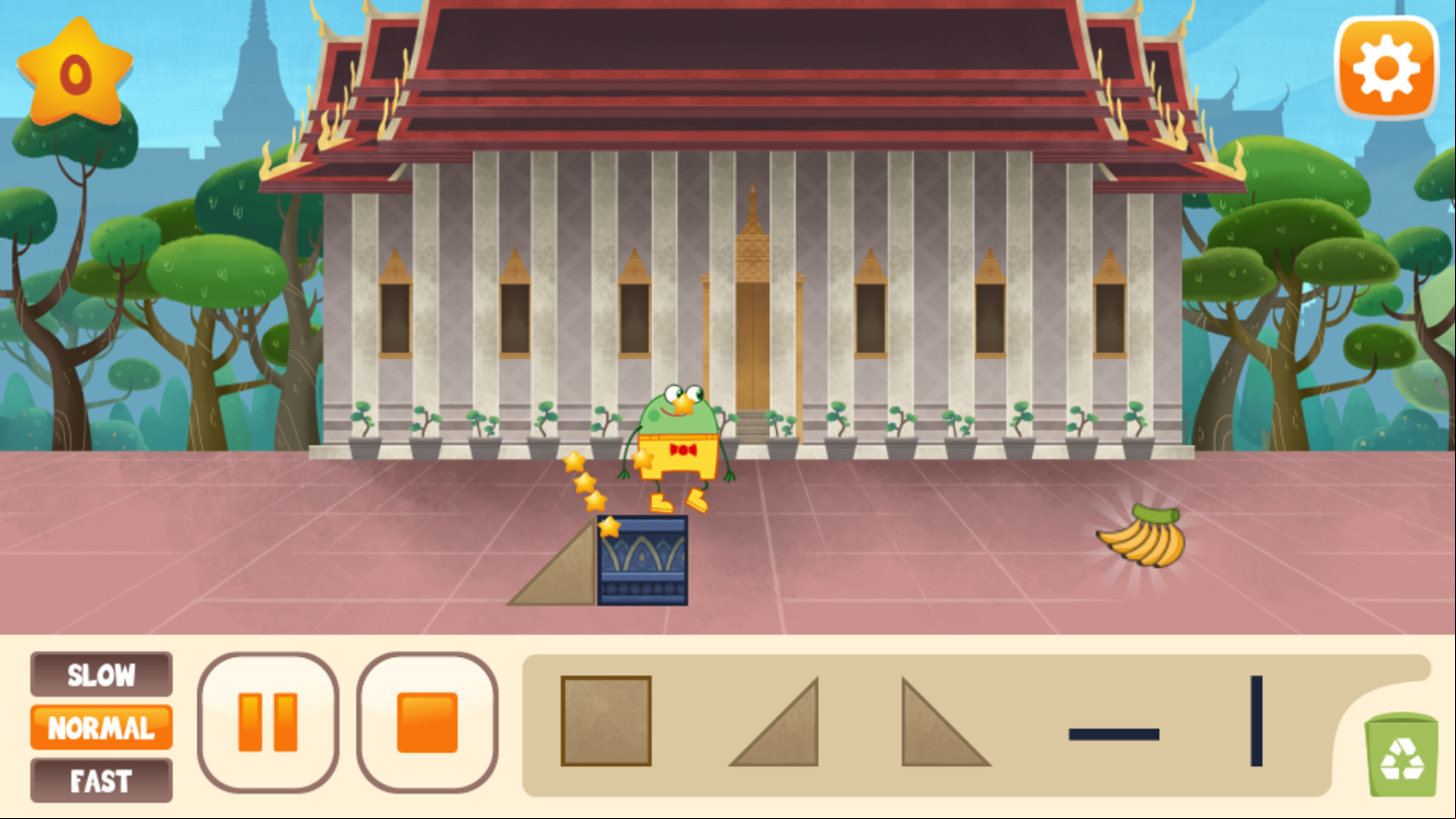 Hogie The Globehopper Adventure Puzzle Game Level Play Screenshot.