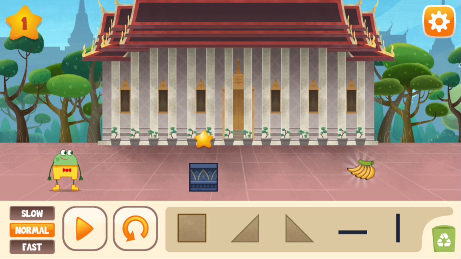 Hogie The Globehopper Adventure Puzzle Game Level Start Screenshot.