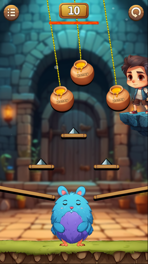Honey Catcher Game Level Progress Screenshot.
