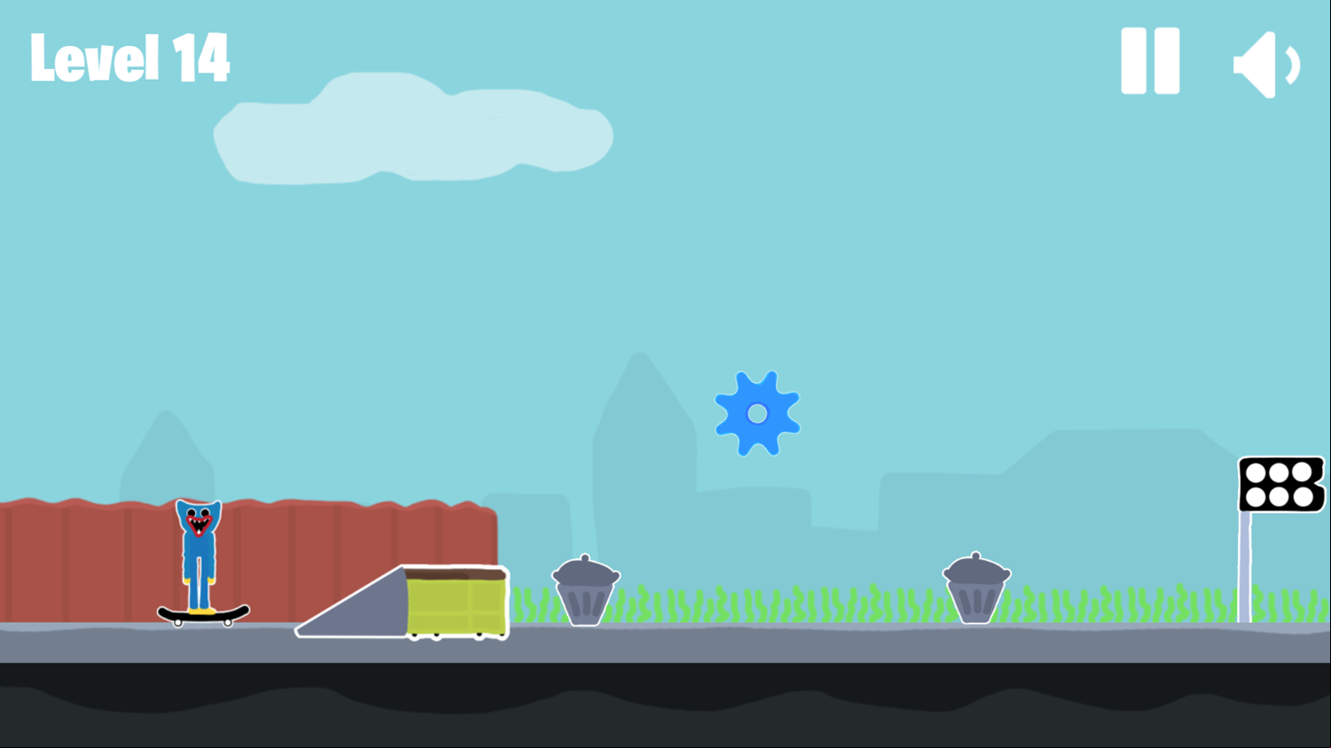 Huggy Skate Game Level Progress Screenshot.