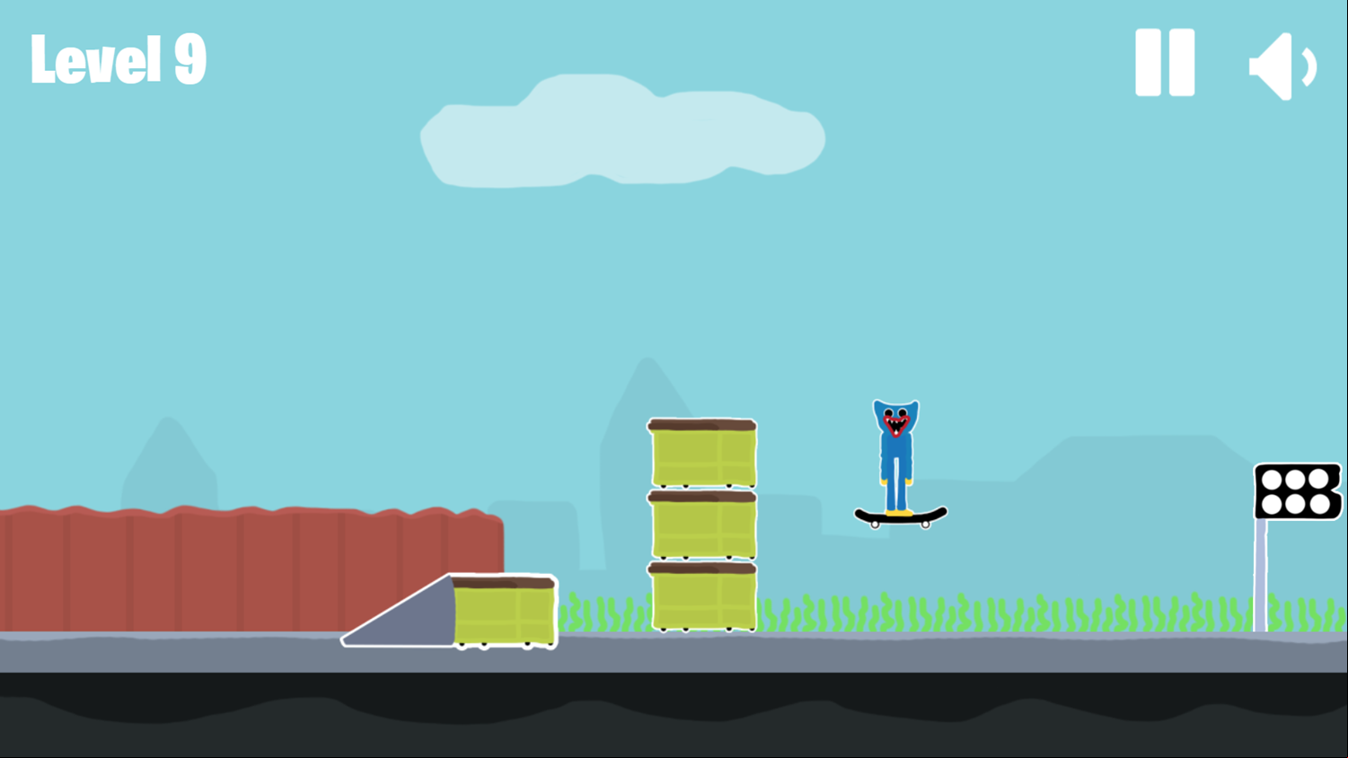 Huggy Skate Game Next Level Screenshot.