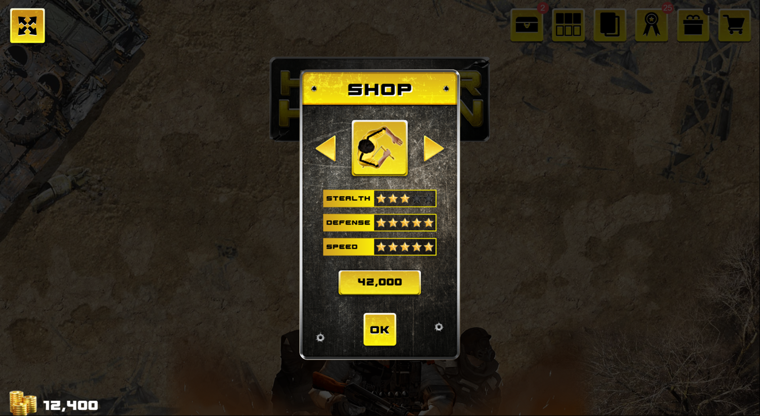 Hunter Hitman Game Shop Screenshot.