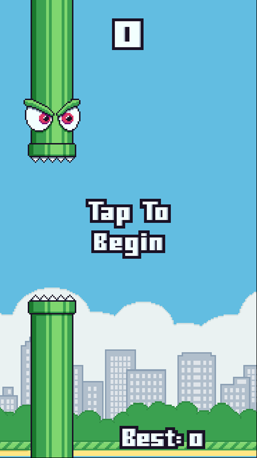 Hunter Pipes Game Tap To Begin Screenshot.
