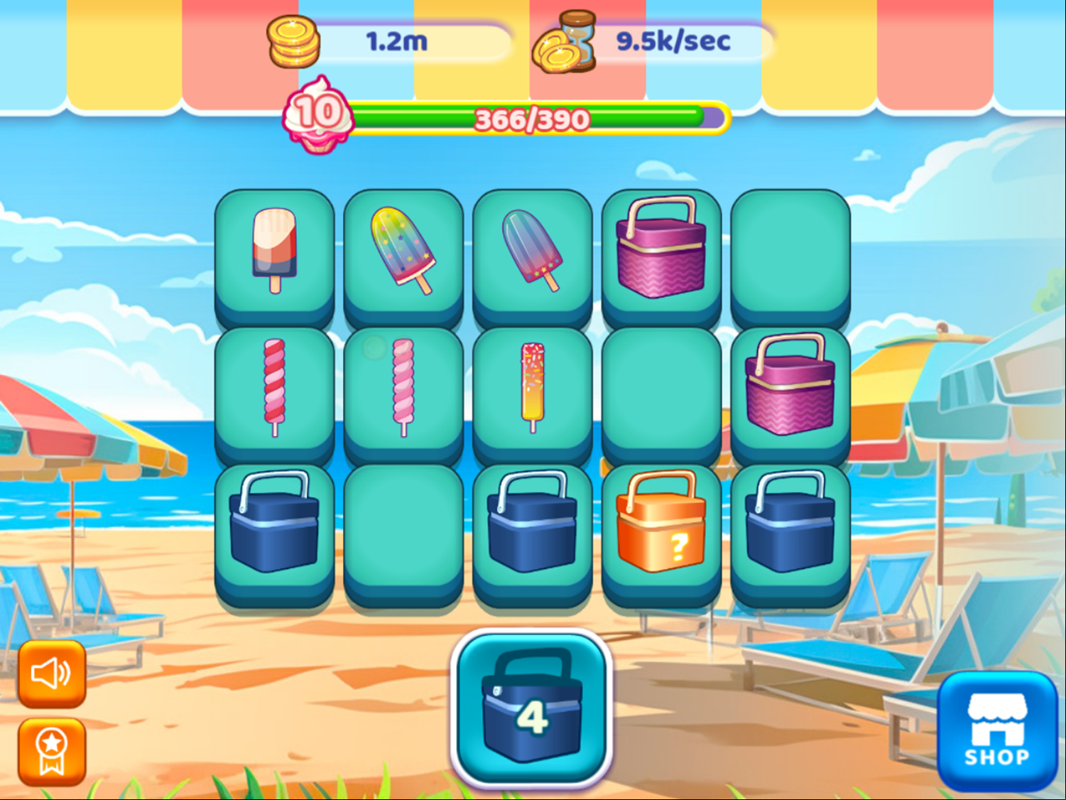 Ice Cream Merge Game Three Cooler Types Screenshot.