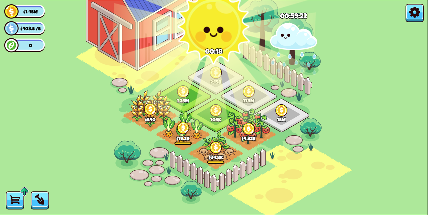 Idle Farming Business Game Sun Shining Screenshot.