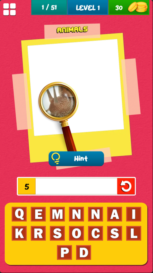 Images Detective Game Hover Magnifying Glass Screenshot.