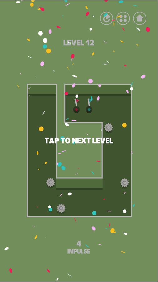 Impulse Ball 2 Game Level Complete Screen Screenshot.