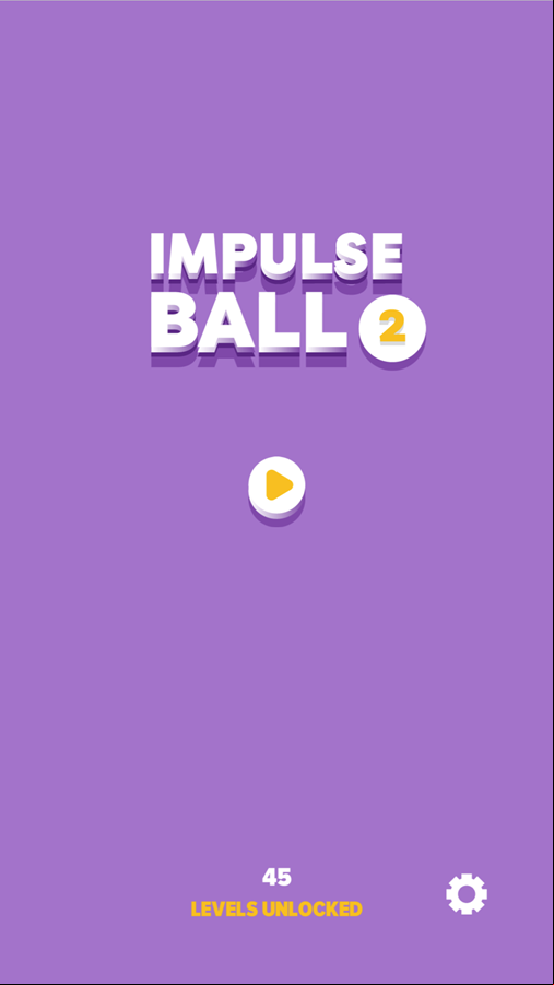 Impulse Ball 2 Game Welcome Screen Screenshot.