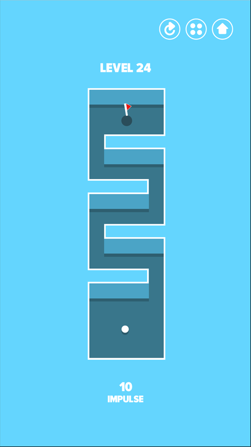 Impulse Ball Game Many Turns Level Screenshot.