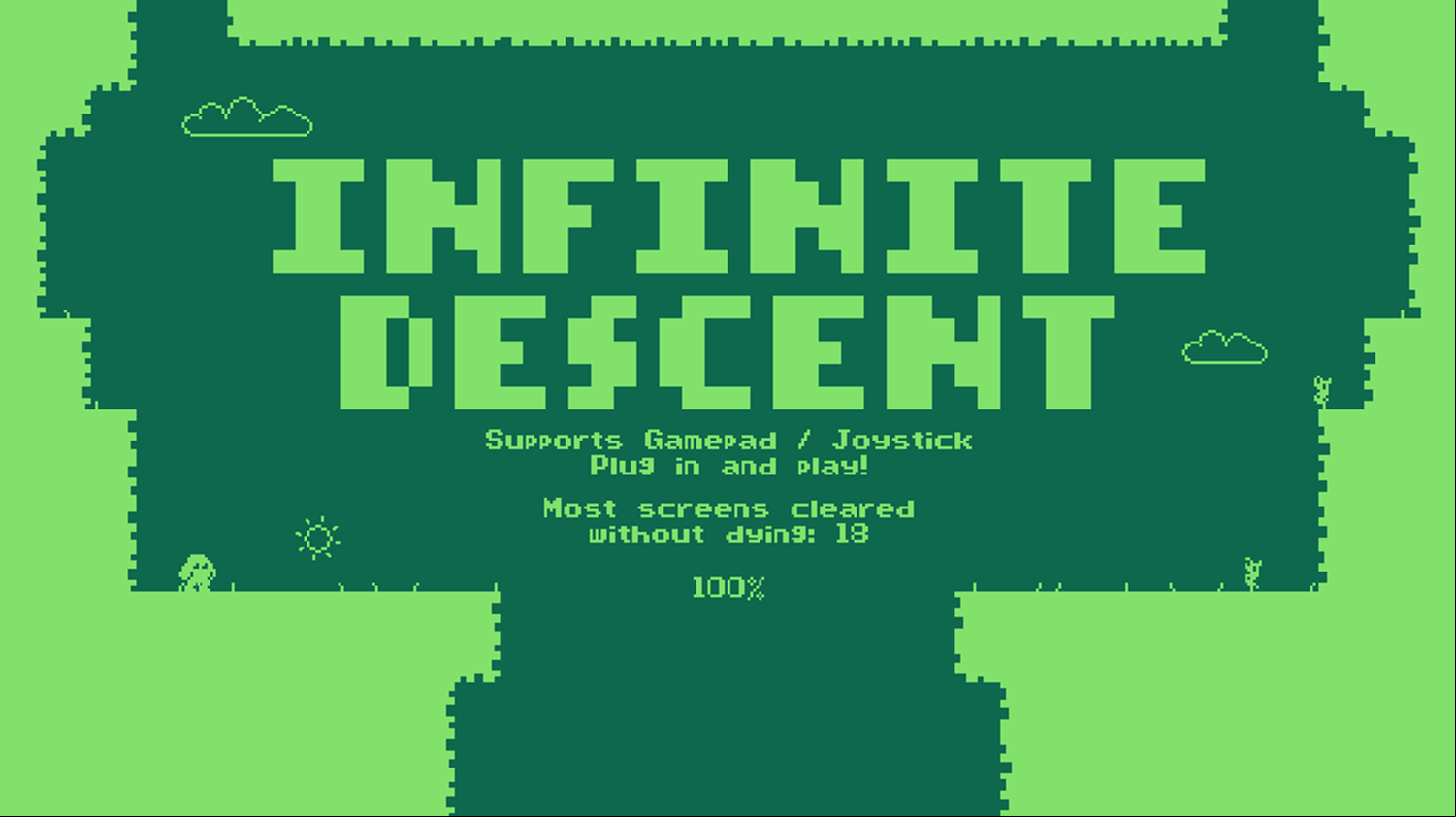 Infinite Descent Game 100% Complete Screenshot.