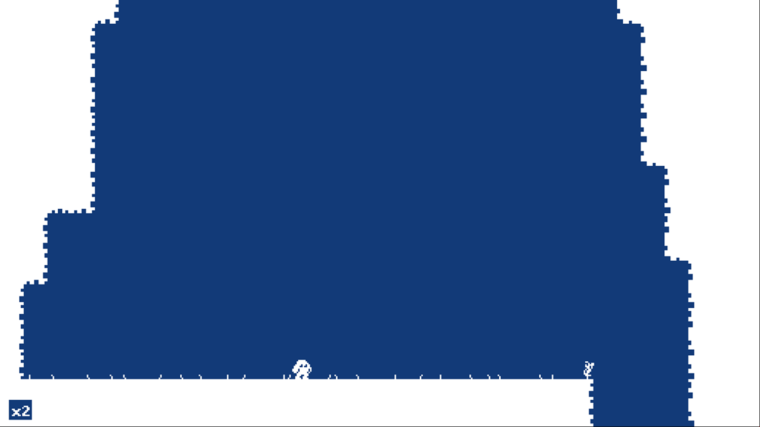 Infinite Descent Game Start Screenshot.