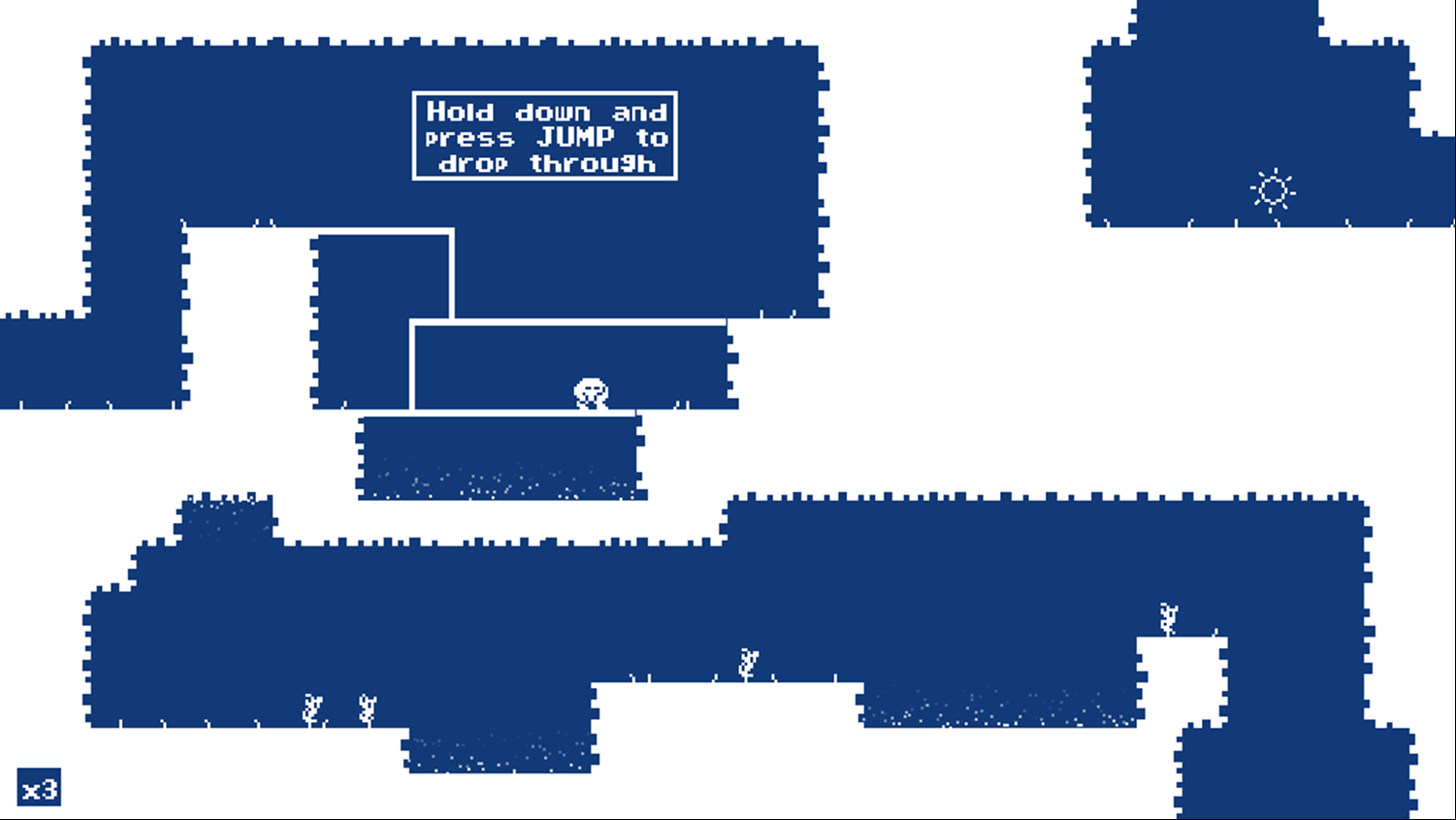 Infinite Descent Game Instructions Screenshot.