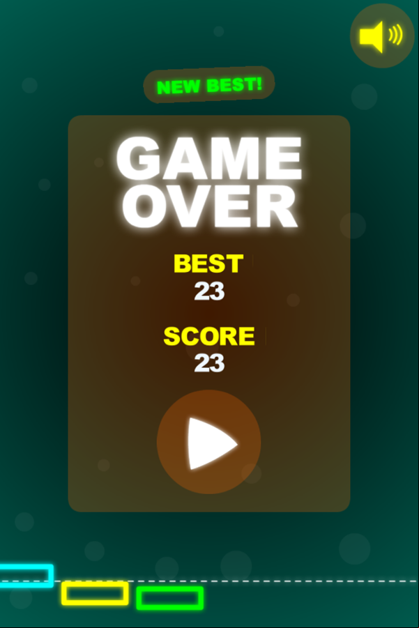 Infinite Road Game Over Screenshot.