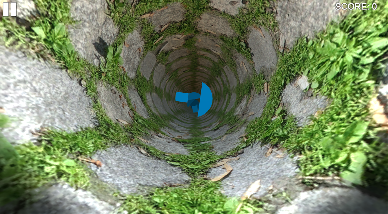 Infinite Tunnel Game Start Screenshot.