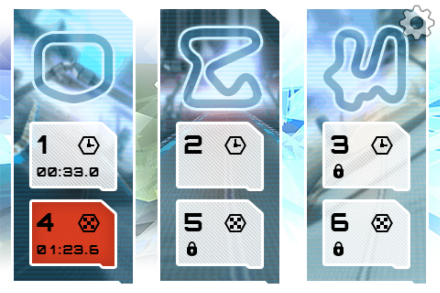 Iondrift Game Main Menu Screenshot.