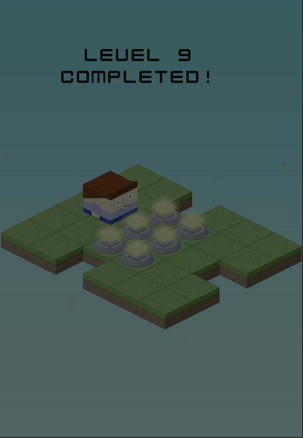Treze Isometric Lamps Move Game Level Beat Screen Screenshot.
