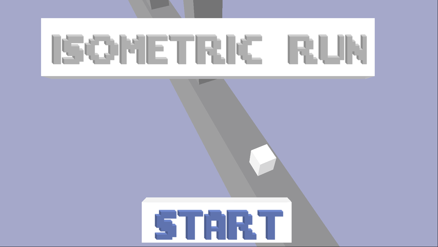 Isometric Run Game Welcome Screen Screenshot.