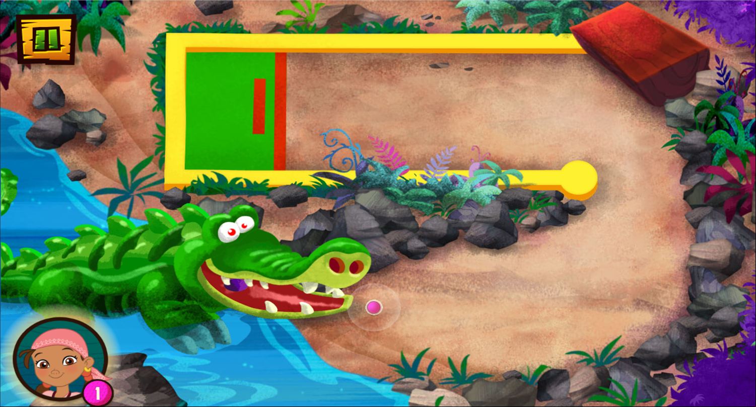 Jake & the Neverland Pirates Puttin Pirates Game Final Hole Screenshot.
