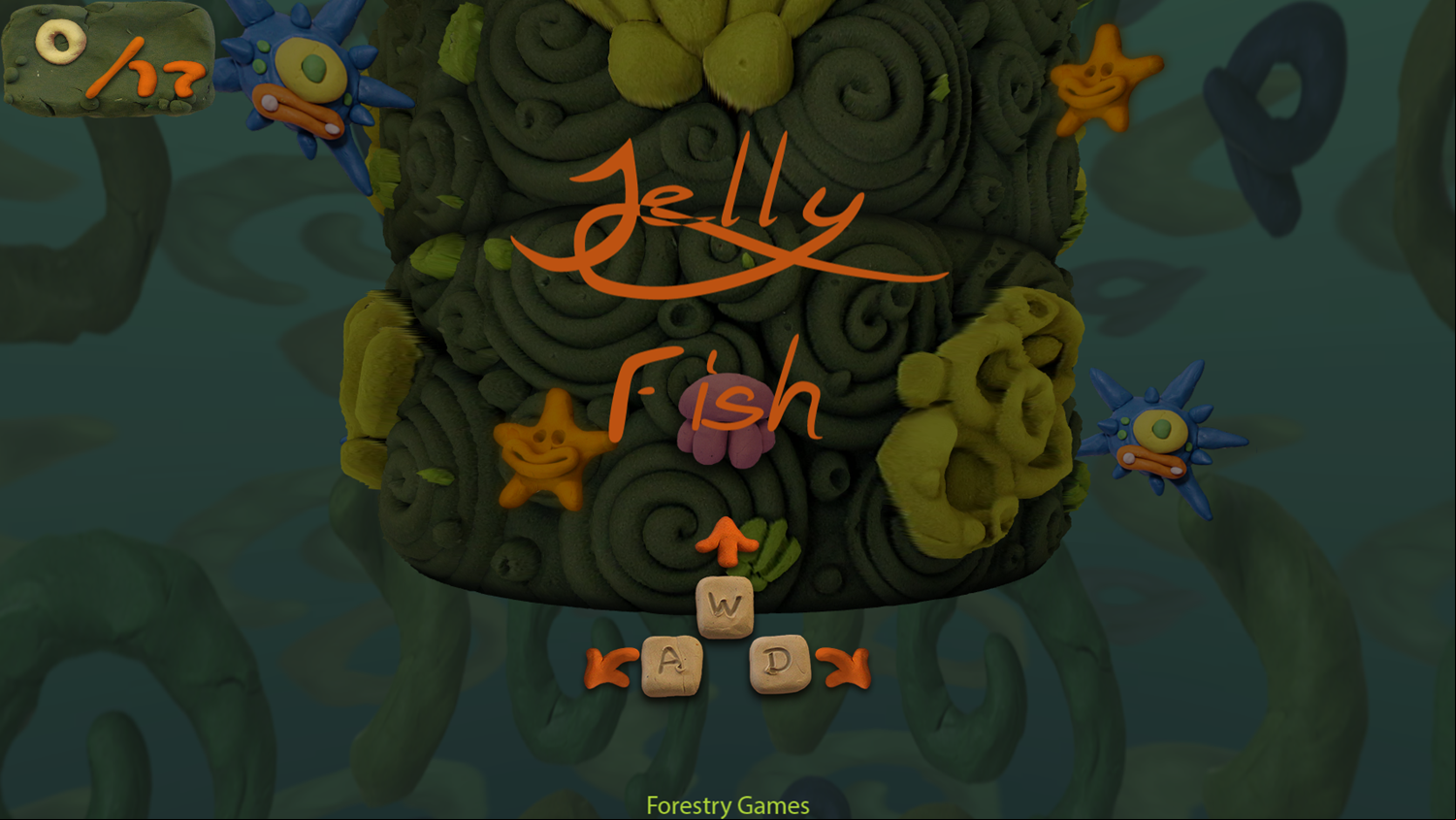 Jellyfish Game Welcome Screen Screenshot.