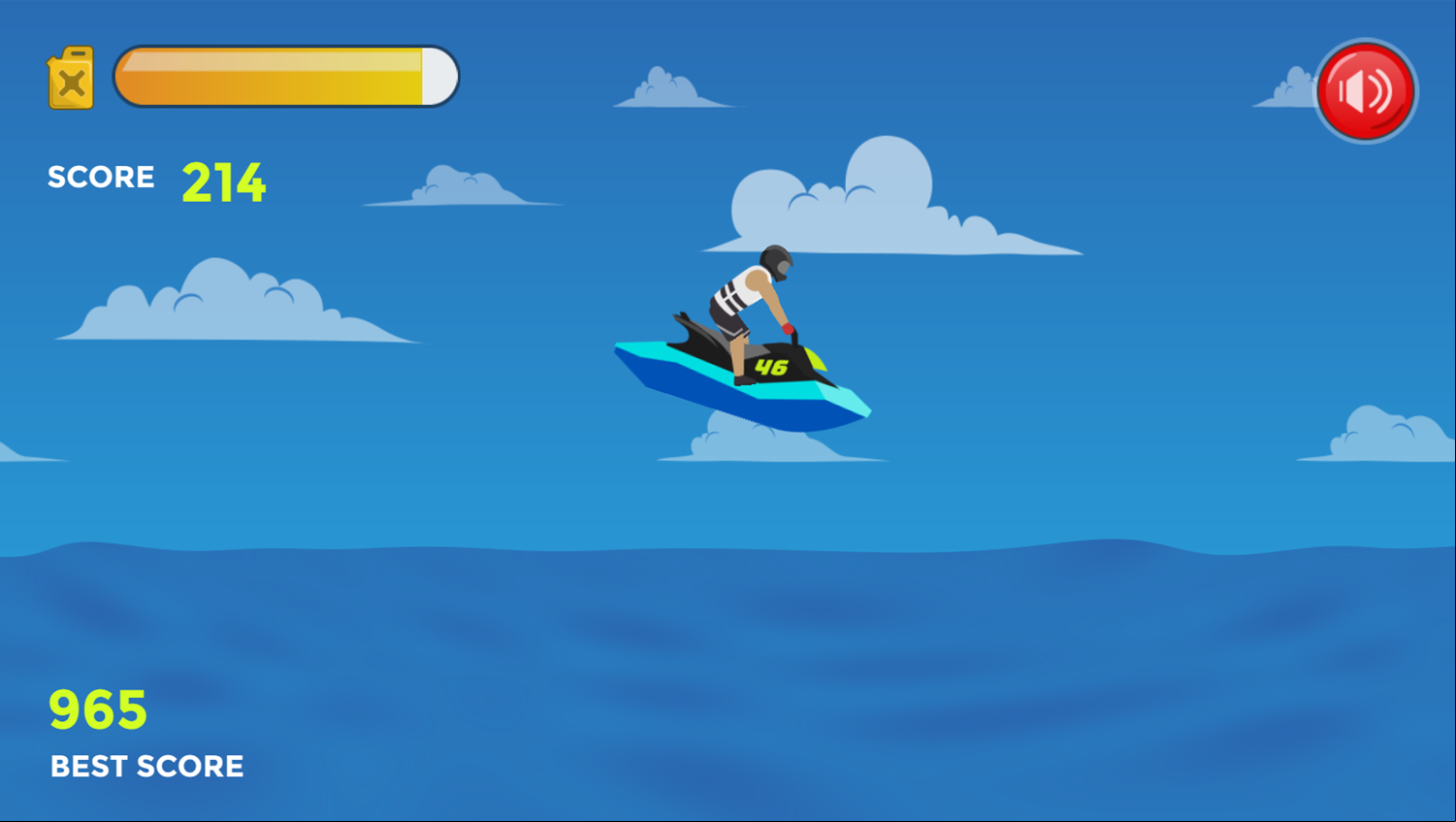 Jet Ski Runner Gameplay Screenshot.