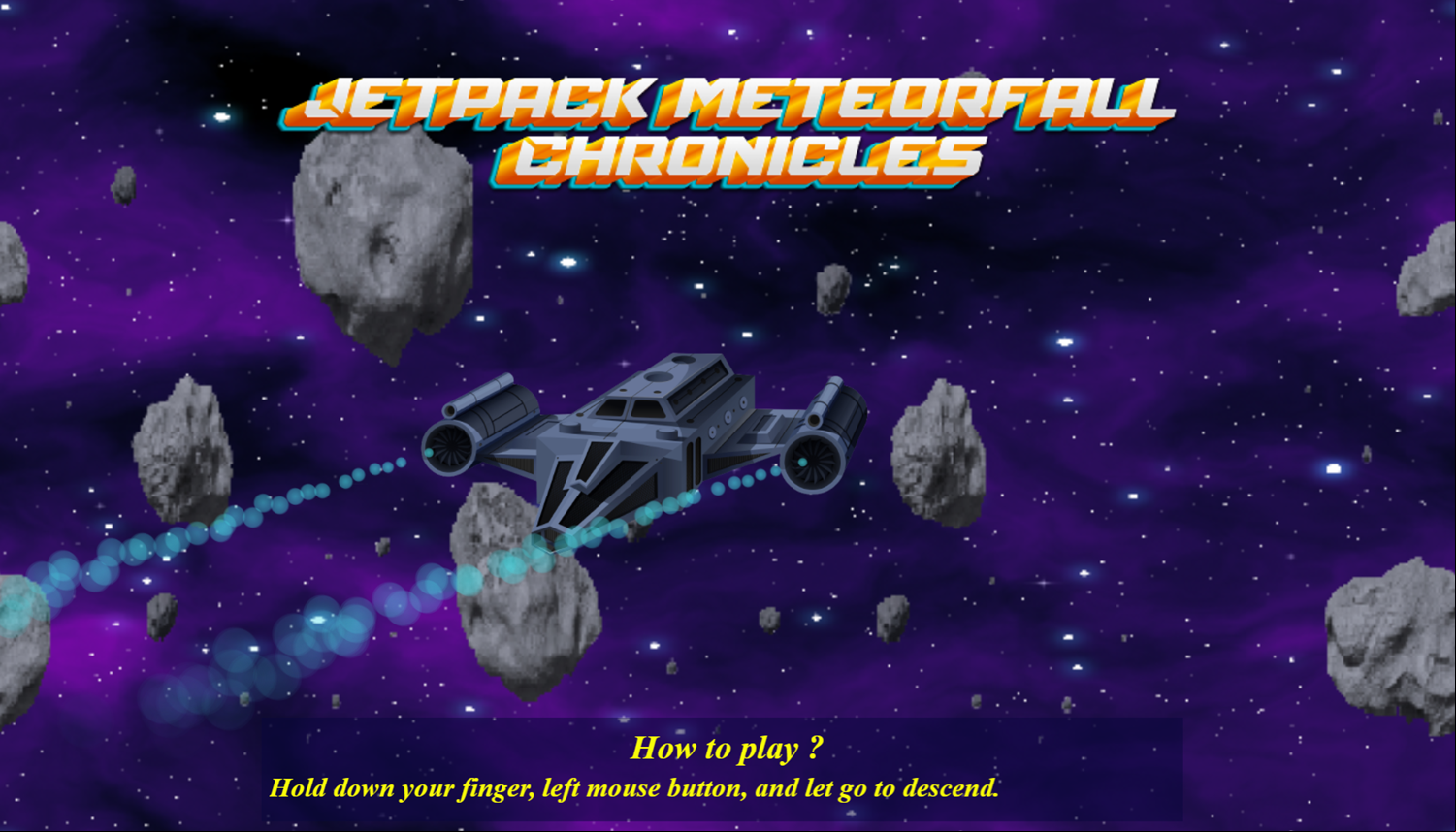 Jetpack MeteorFall Chronicles Game How To Play Screenshot.