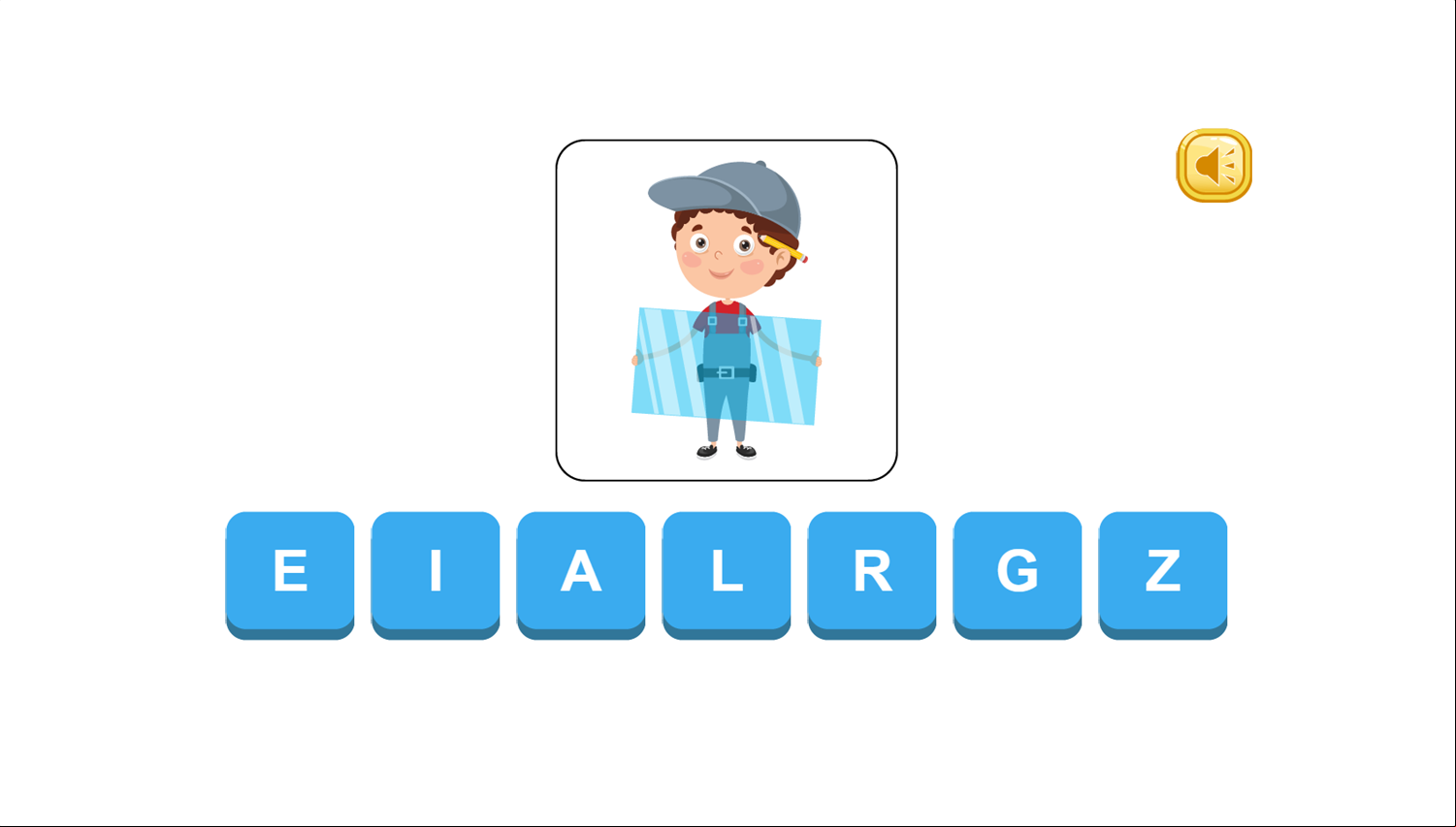 Jobs Word Sort for Kids Game Level Challenge Screenshot.