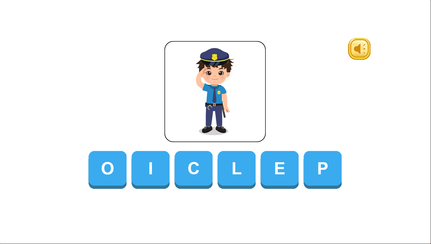 Jobs Word Sort for Kids Game Level Start Screenshot.