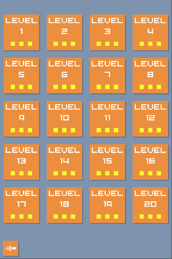 Joe Lost 1 Game Level Select Screen Screenshot.