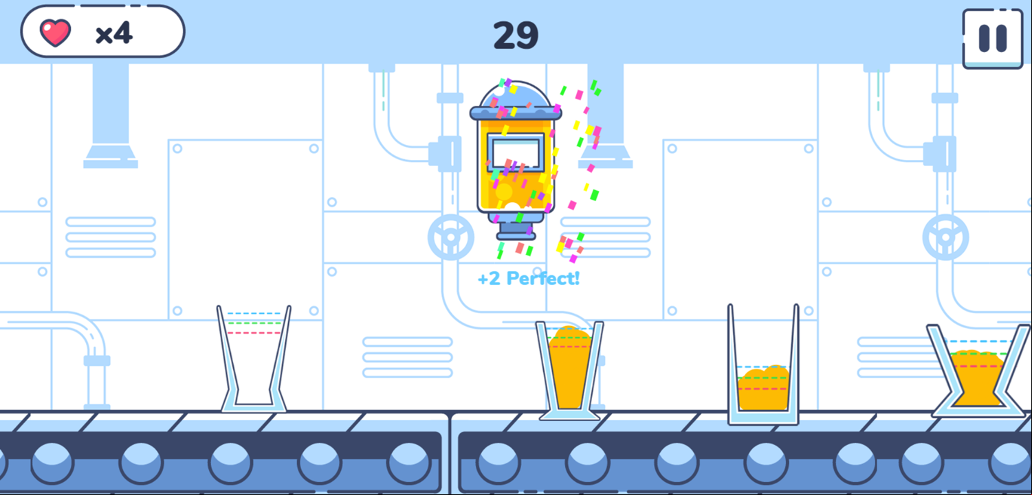 Juice Assembly Line Game Perfect Pour Screenshot.