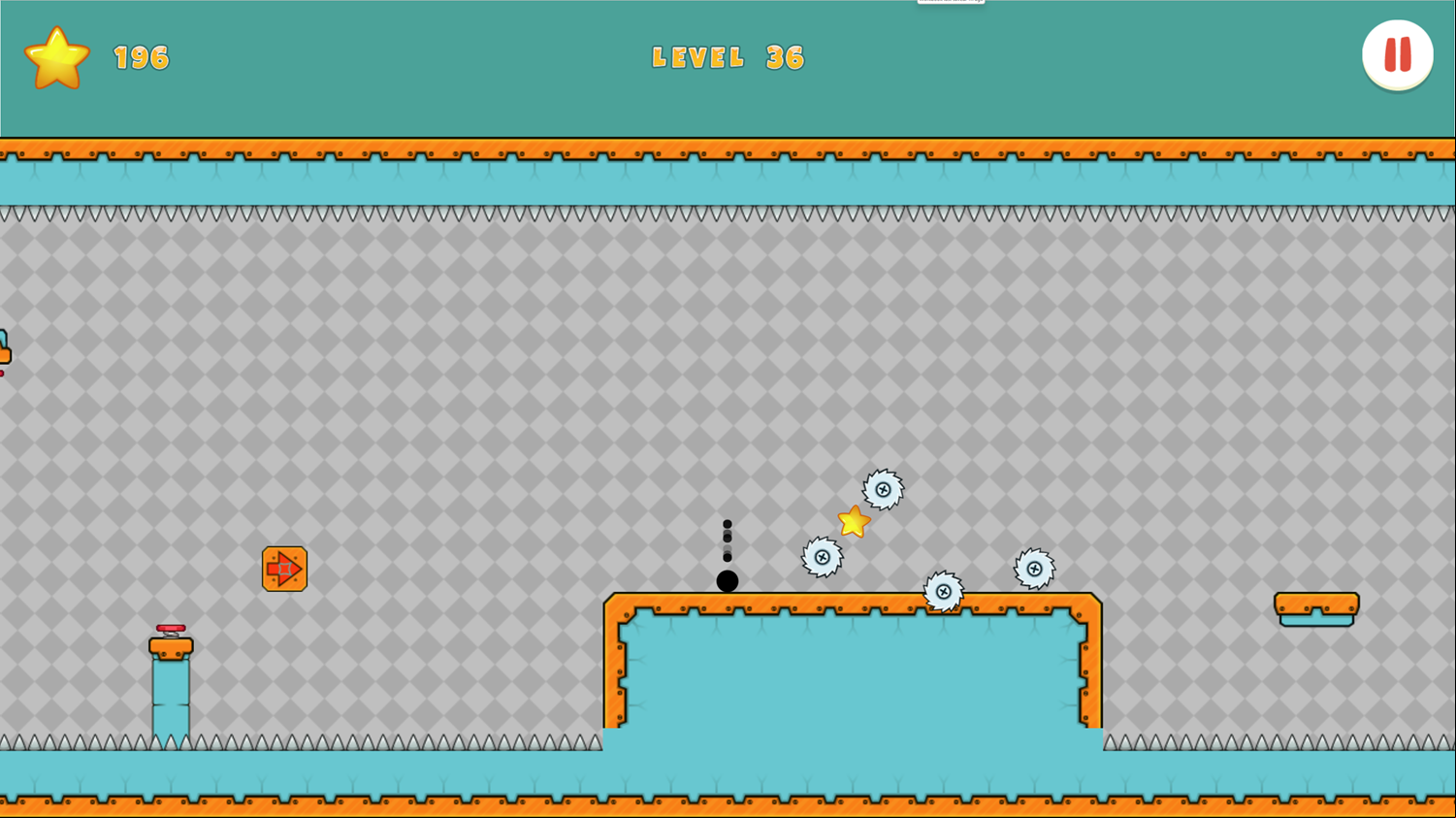 Jump Ball Adventure Game Spinning Blades Screenshot.