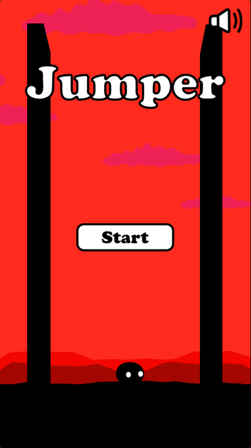 Jumper Game Welcome Screen Screenshot.