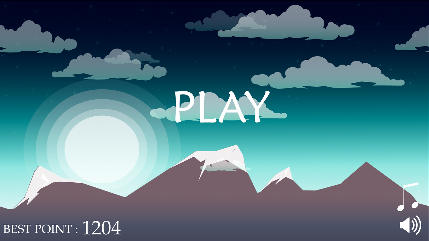 Jumping Travel of the Ninja Game Welcome Screen Screenshot.