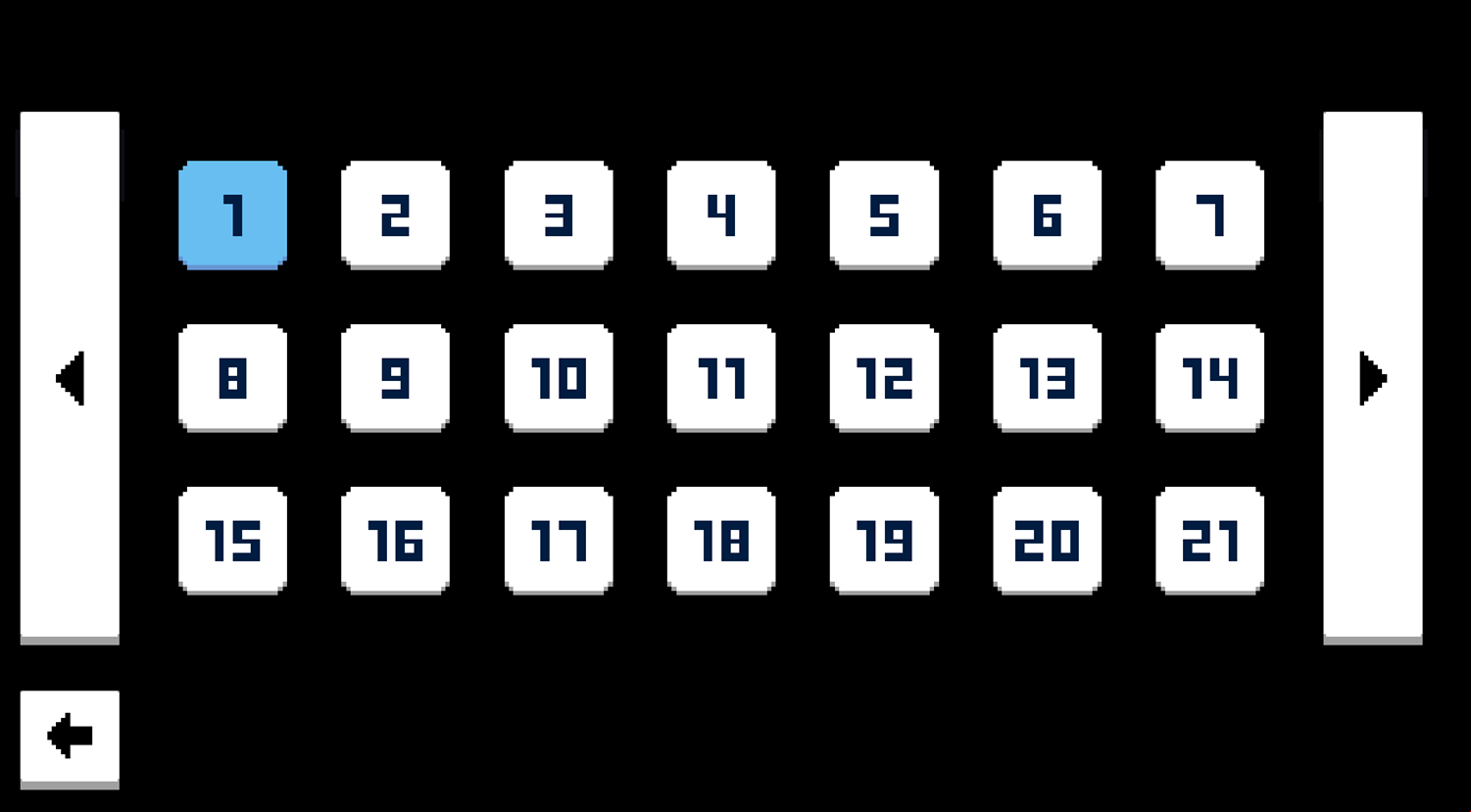 Jumpster Game Level Select Screenshot.