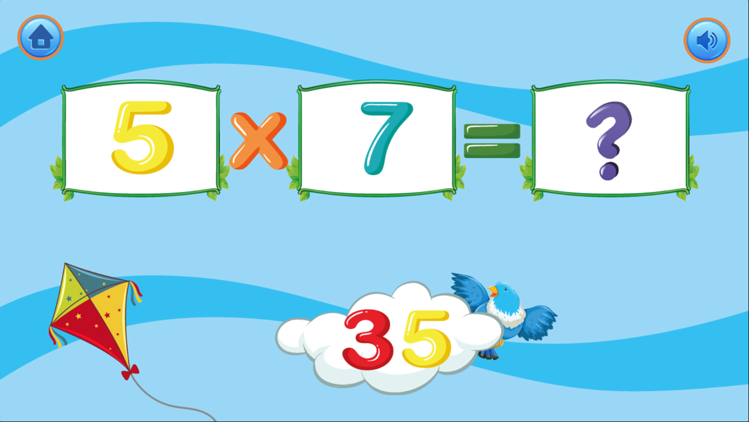 Kidos Times Table Game Answer Screenshot.