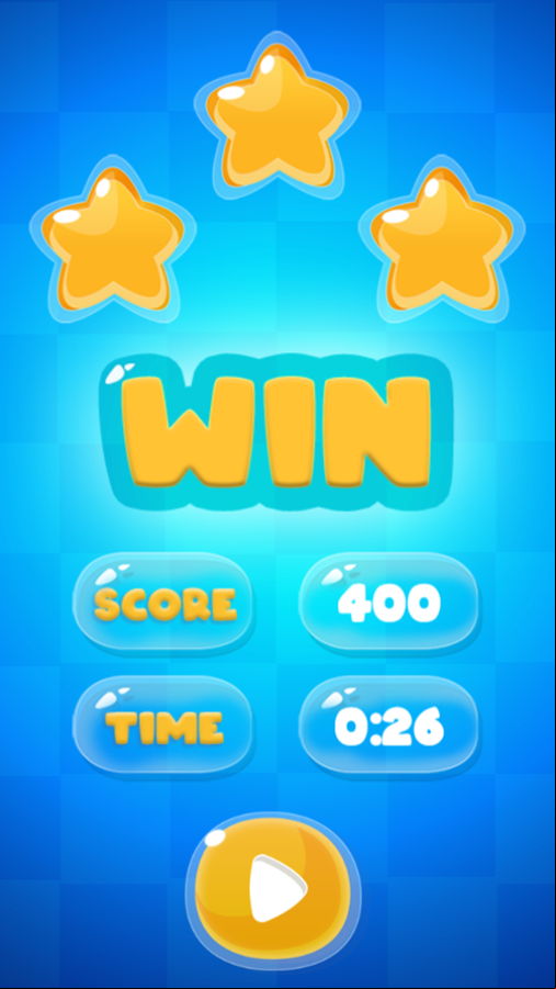 Kids Memory Match Game Over Screenshot.
