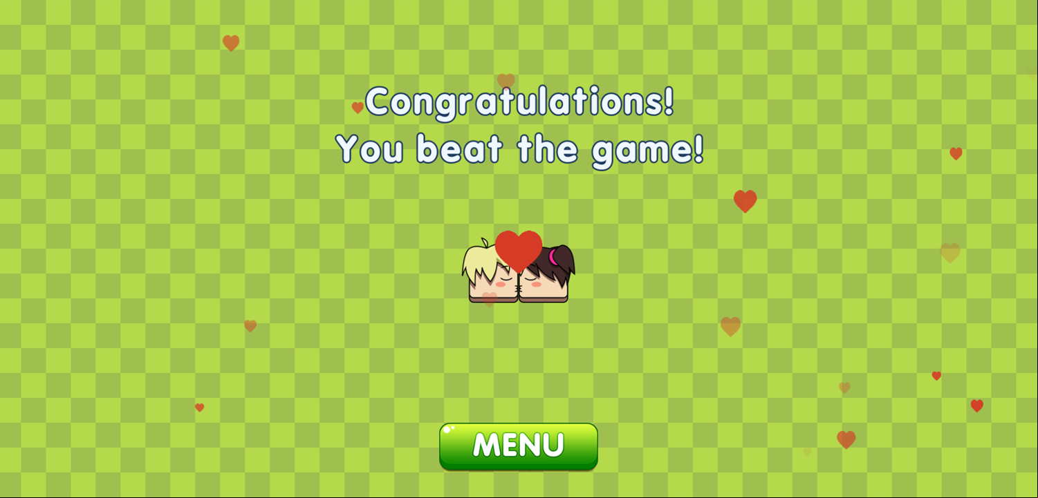 Kiss Me Puzzle Game Beat Screen Screenshot.