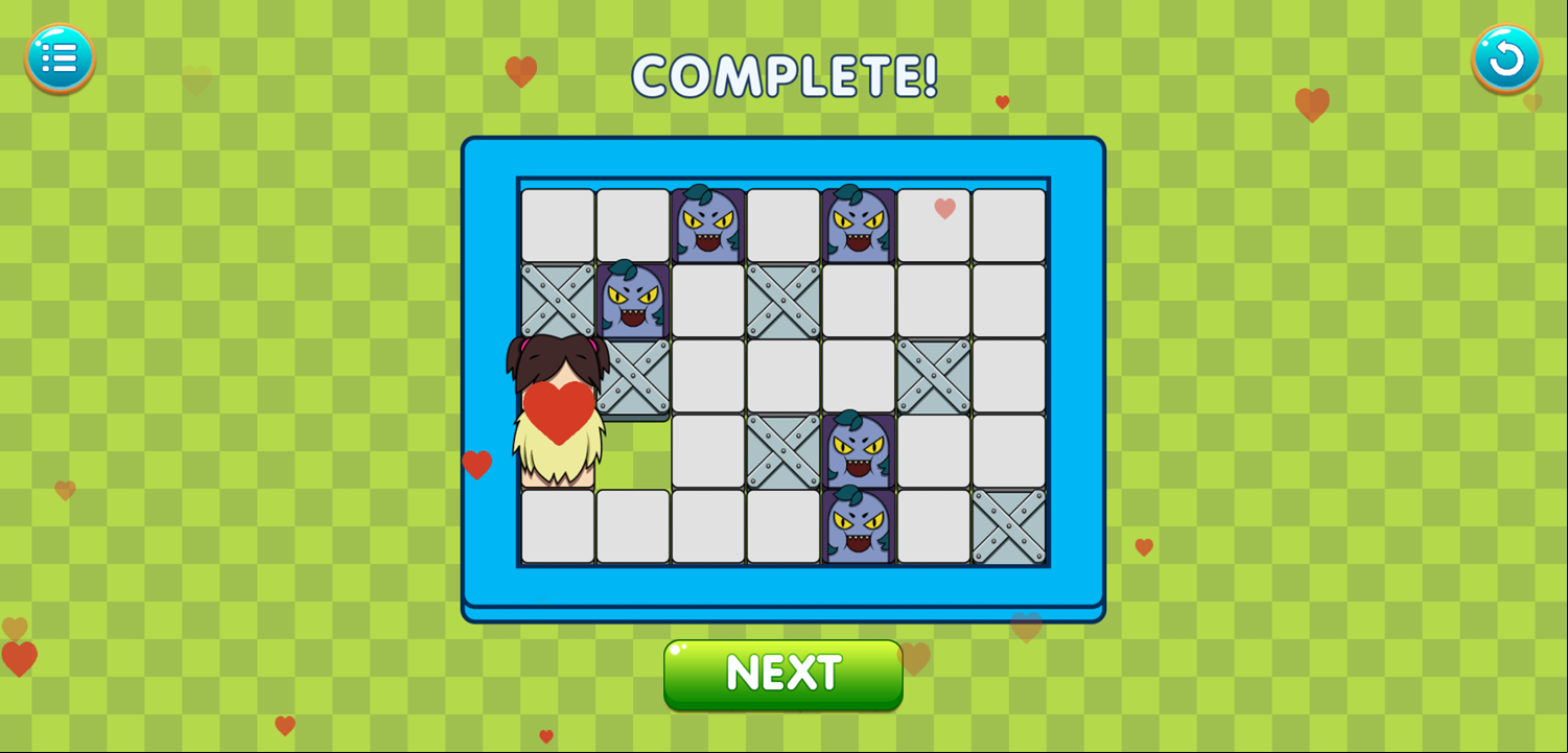 Kiss Me Puzzle Game Level Beat Screen Screenshot.