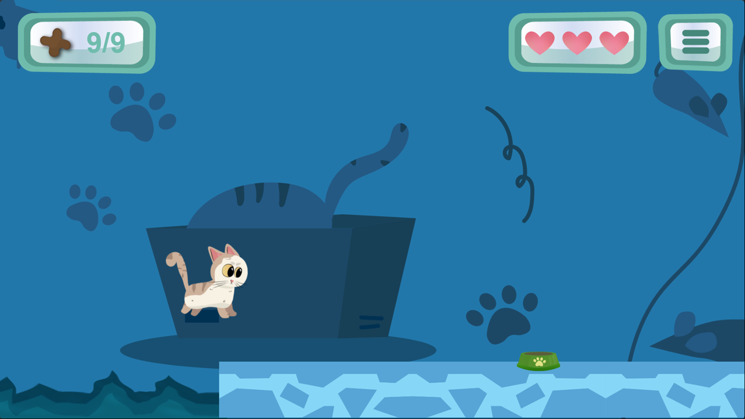 Kitty's World Game Level Play Screenshot.