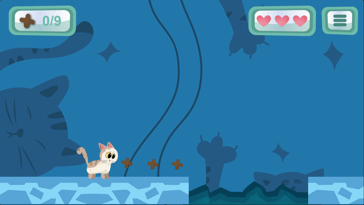 Kitty's World Game Level Start Screenshot.